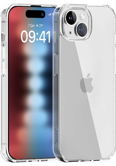 Buff Apple Uyumlu iPhone 15 - Şeffaf Kılıf + Ekran Koruyucu + Lens Koruyucu Privacy