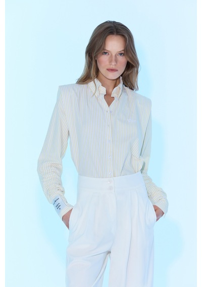 Sagaza Studio Ss6060 Ralph Straıght Kadın Gomlek Sarı