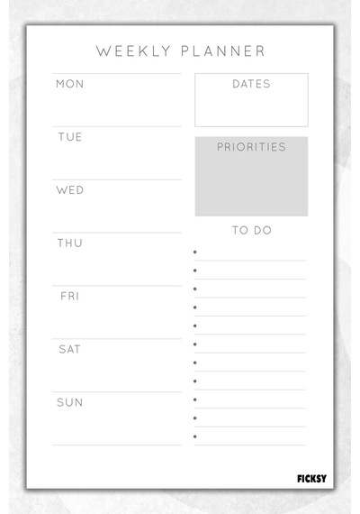 Haftalık Planlayıcı - A4 Ebat Yapılacaklar - 30 Yaprak - Weekly Planner - 0490 Çok Renkli