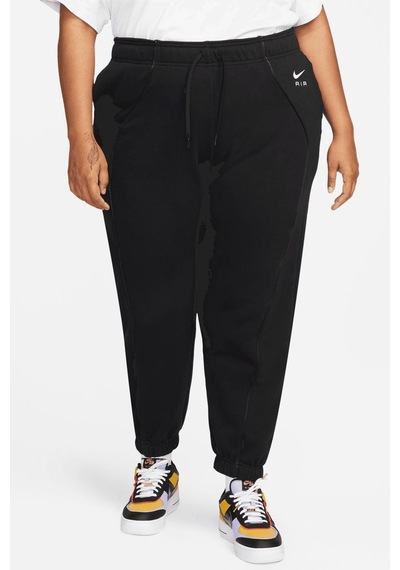 Nike Air Plus Mid Rise Piping Detail Joggers Alligator Fleece Kadın Eşofman Altı - Siyah