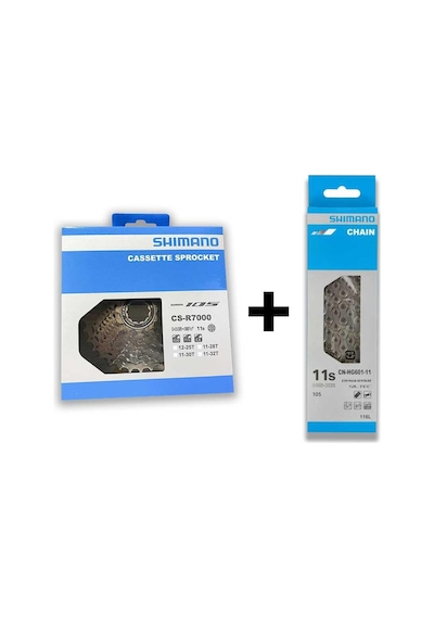 Shimano Cs- R7000 105 11-28t Ruble + Shimano Cn-hg601 Zincir 11 V Gri