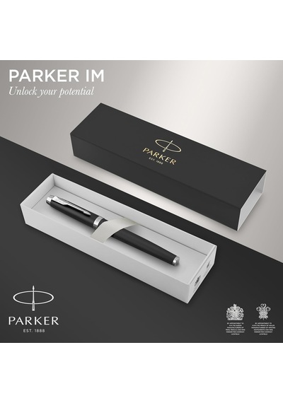 Parker Im Dolma Kalem Krom Süslü Mat Siyah Mavi Mürekkepli Or Diğer