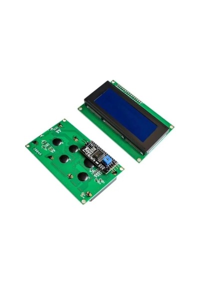 20x4 Lcd Ekran - I2c Lehimli Mavi Display