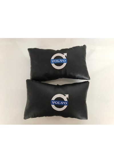 Volvo Nakışlı Deri Oto Boyun Yastığı Ve Kemer Pedi