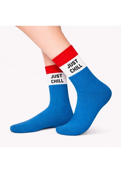 Carnaval Socks Just Chill Yazılı Renkli Çorap Çok Renkli