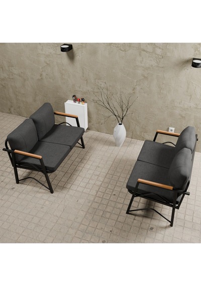 Mb Garden Furnıture Simetri Model, Balkon, Bahçe, Cafe, Metal Koltuk Takımı, Bahçe Takımı , Çay Seti, 2+2 Süngerli Antrasit Mb Garden Furnıture Simetri Model, Balkon, Bahçe, Cafe, Metal Koltuk Takımı, Bahçe Takımı , Çay Seti, 2+2 Süngerli Antrasit
