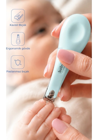 Babyjem Kolay Kavrama Bebek Tırnak Makası Mavi