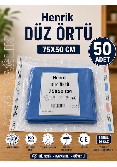 Steril Cerrahi Düz Örtü 75 50 Cm 50'li