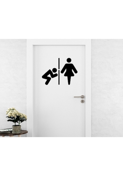Bk Home Wc Tasarımlı Kapı Sticker-8
