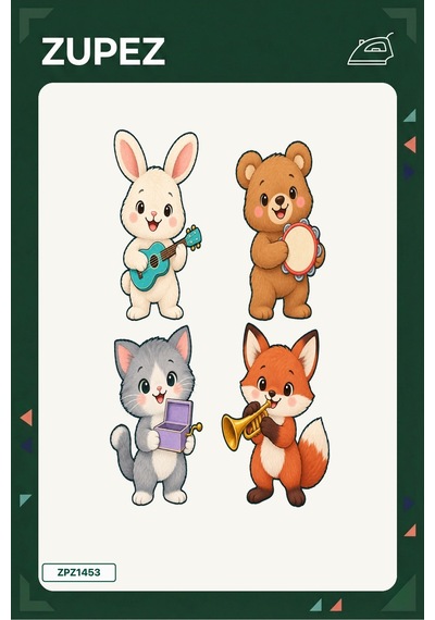 Minik Müzik Köşesi 19x25 Cm Ütüyle Uygulanan Baskı Zpz1453 - 928156772