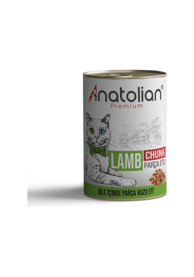 Anatolian Premium Adult Lamb Kuzu Parça Etli Yetişkin Kedi Konservesi 400 G