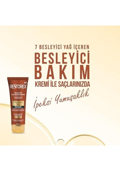 Restorex Besleyici Bakım Saç Kremi 250 Mililitre, 7 Besleyici Yağ