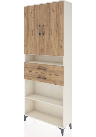 Arges Dolap 5 Raflı 2 Çekmeceli 2 Kapaklı 88x30x221 Aytaşı-çam Aytası
