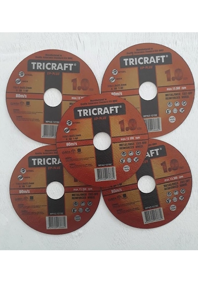 Trıcraft Metal Kesici 5 Adet Inox Kesici Taş 115x1.0x22.2 Mm