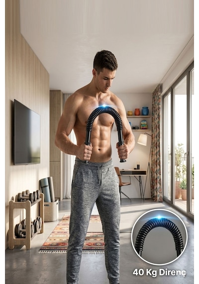 Spor Byfit Yüksek Direnç Seviyeli Bük Bük Egzersiz Aleti Siyah