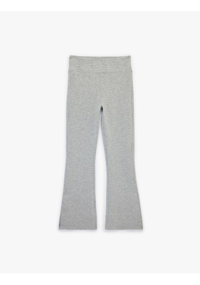 Koton Slim Fit İspanyol Paça Tayt Gri 6sak80091ek Gri