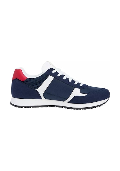 Tommy Hilfiger Erkek Süet Ve File Detaylı Runner Sneaker - Lacivert Dark Night Navy