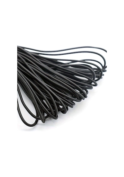 Siyah 5 Metre 2 Mm Yuvarlak Lastik