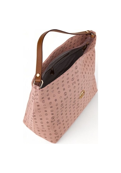 Bilik Deri Monogram Pembe/taba Kadın Omuz Çantası Nv 1003-mn Pembe - Taba