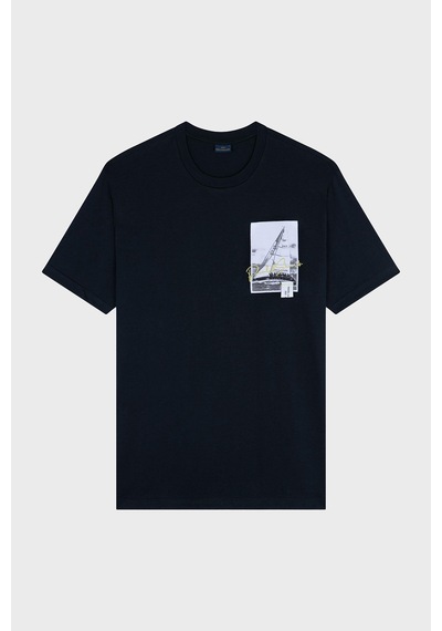 Paul & Shark Erkek T Shirt 24411064 013 Lacivert Lacivert