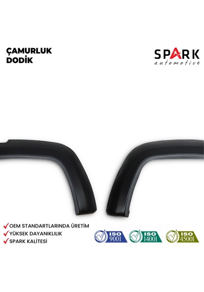Volkswagen Amarok 2010-2022 Yıl Aralığı Uyumlu Çamurluk Dodik 4 Parça Siyah