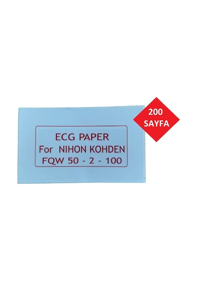 Ecg Kağıdı Nihon Kohden Fqw 50-2-100 Z Katlamalı 20 Adet 200 Sayfa