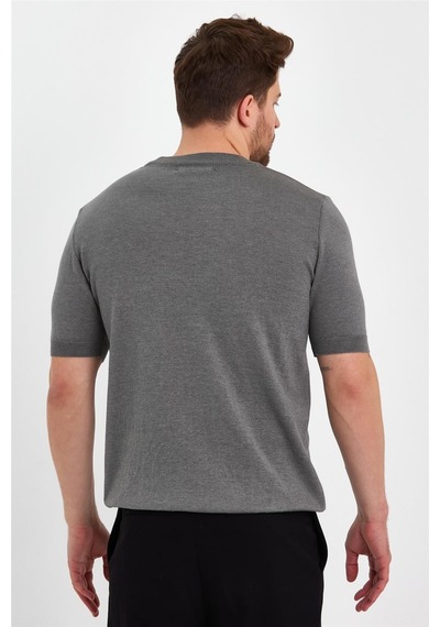 Cool Tarz Füme Erkek Yarım Balıkçı Düz Triko T-shirt-trz19129r14s Füme Füme