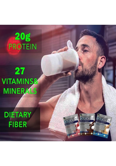 Quick Slim Yüksek Proteinli Öğün Tozu, 30 Öğün Shake + 1 Shaker