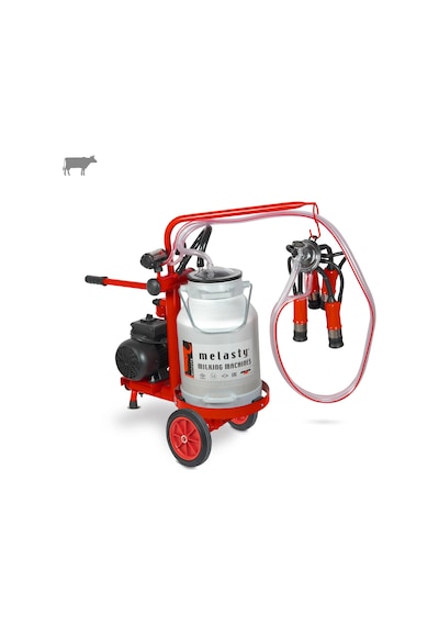 Melasty Ecomini Last Point Tekli İnek Süt Sağma Makinesi Alüminyum Güğüm-kauçuk Memelik Kuru Pompa -3178