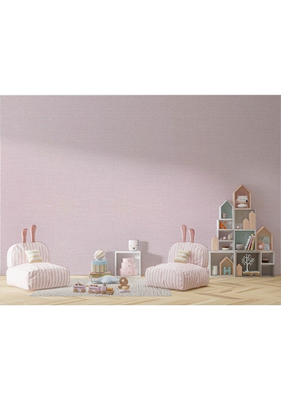 Sade Toz Pembe Dokulu 16 M2 Duvar Kağıdı 5526-2 Çok Renkli