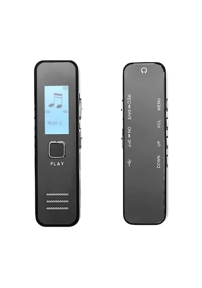 Dijital Ekranlı 32 Gb Ses Kayıt Cihazı Mp3 Çalar 350 Saat Kayıt
