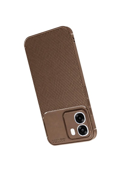 Oppo Oppo A6t 5g Auto Focus Karbon Kapak - Kahverengi Diğer