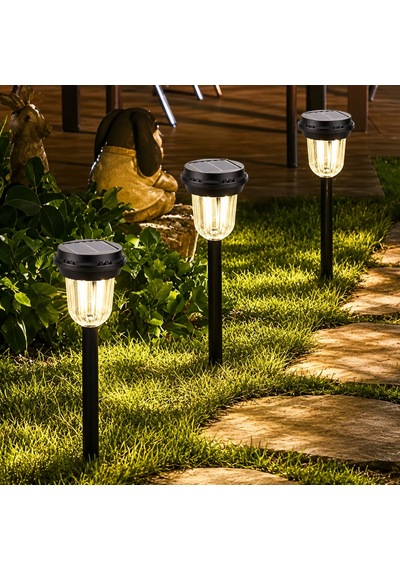 Panther Solar Bahçe Lambası Led Cob 360 Aydınlatma Karanlık Sensörlü 400 Mah Pt-b117