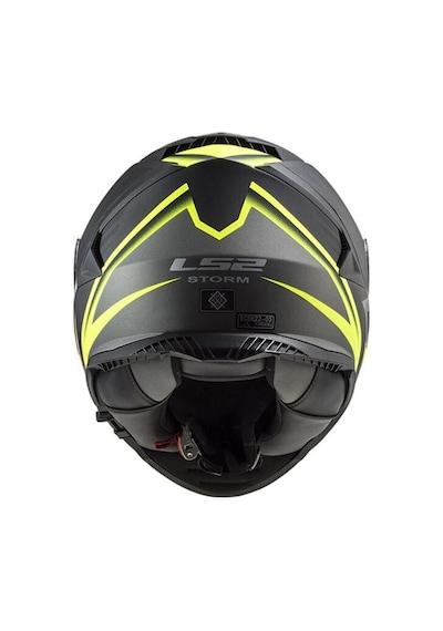 LS2 STORM NERVE MAT SİYAH NEON SARI MOTOSİKLET KASK