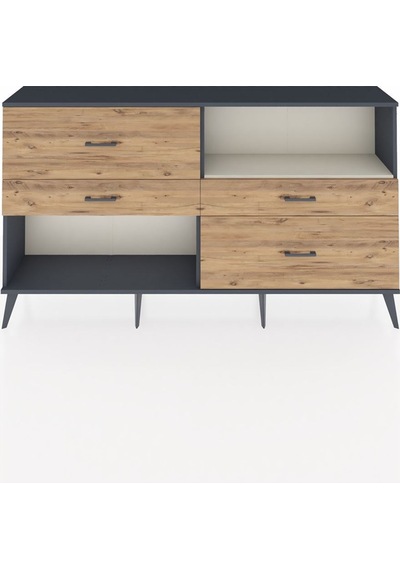 Arges Konsol Tek Raflı 4 Çekmeceli 176x30x99 Antrasit-aytaşı/çam Antrasit-aytaşı/çam Arges Konsol Tek Raflı 4 Çekmeceli 176x30x99 Antrasit-aytaşı/çam Antrasit-aytaşı/çam