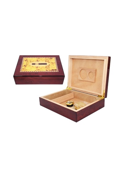 Premiumquality Fortaleza Kahverengi Sedir Humidor Puro Kutusu - Trm5004