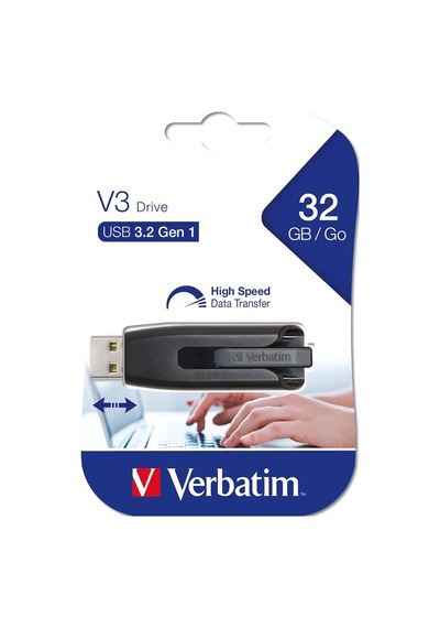 V3 Usb 3.0 32gb Store N Go Drıve Grey