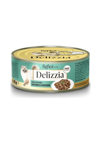Reflex Plus Delizzia / Sos İçinde Parça Etli Karışık Yetişkin Kedi Maması 85g X 18 Adet
