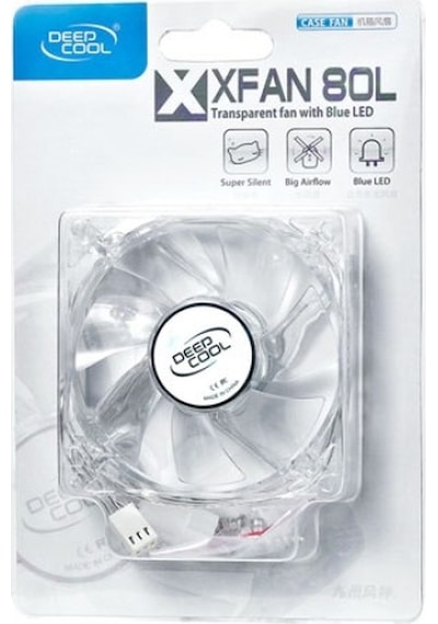 DEEP COOL XFAN 80L/B MAVI LEDLI KASA FAN 80mm