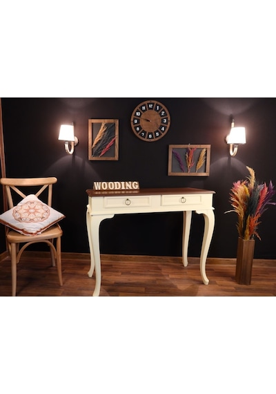 Wooding 100 Cm Çekmeceli Masif Krem Ceviz Dresuar (548587958) Krem
