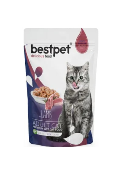 Bestpet Kuzu Etli Jelly Pouch Yetişkin Kedi Yaş Maması 85 G
