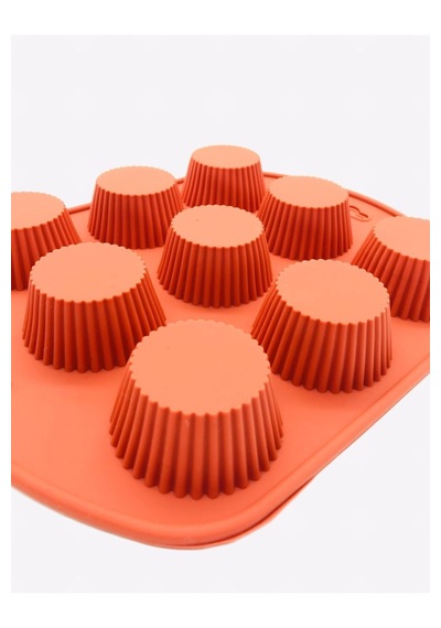 Silikon Muffin Ve Cupcake Kalıbı Kahverengi