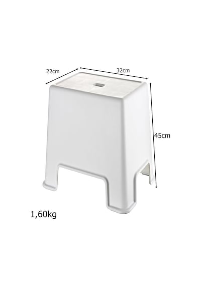 Geseus Büyük Boy Banyo Taburesi Çok Amaçlı Tabure-129-Beyaz