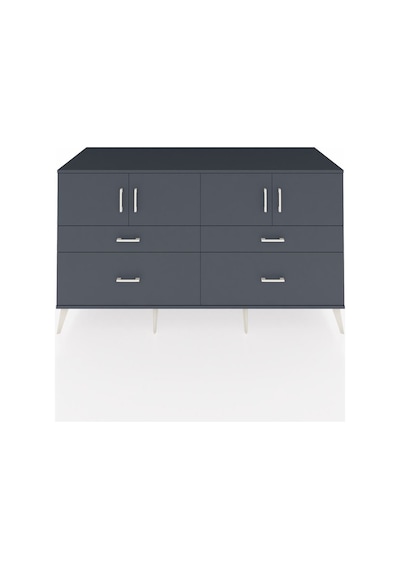 Kronos Konsol 2 Raflı 4 Çekmeceli 4 Kapaklı 176x59x99 Antrasit-an Antrasit-antrasit