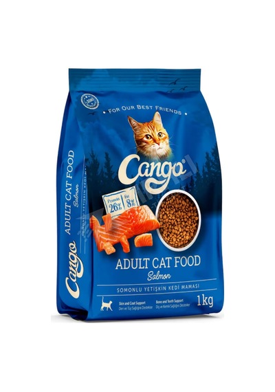 4 Adet Cango Yetişkin Kedi Maması Somonlu 1000 Gr