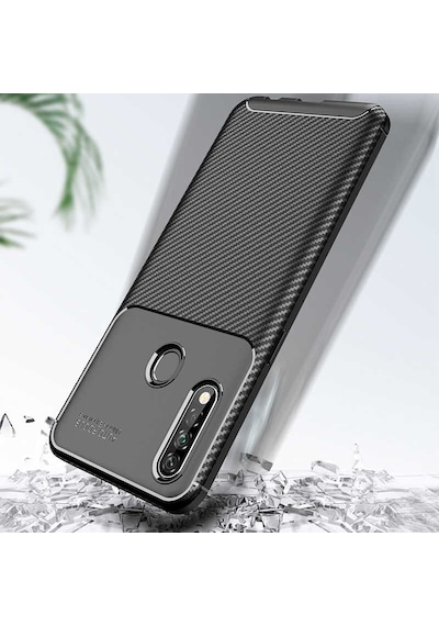 Oppo A31 Kılıf Zore Negro Silikon Kapak Siyah