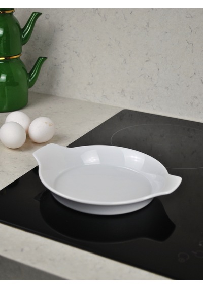 1 Adet Porselen Sahan Yumurta Sahanlığı 18 Cm Fırın Kabı Mini Tar
