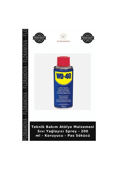 Teknik Bakım Atölye Malzemesi Sıvı Yağlayıcı Sprey - 200 Ml - Koruyucu - Pas Sökücü
