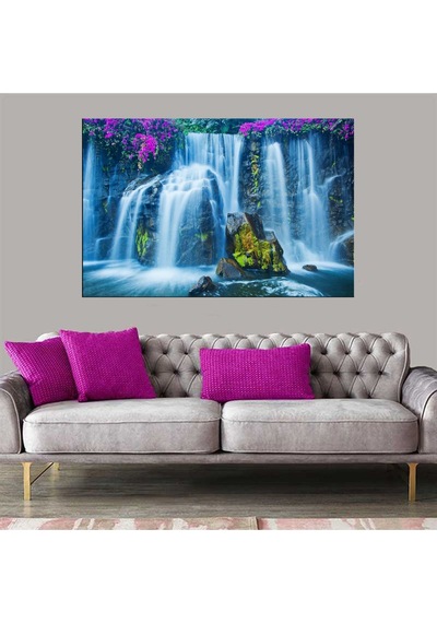 Es10 Dekoratif Baskı Ağaç ve Yüz Kanvas Tablo (120 x 80)