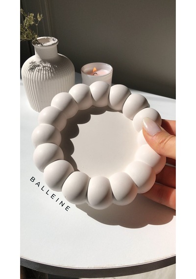 Bernami Mumluk Şamdanpinterest Bubble Dekoratif Beton Tabak /takı Tabağı/bardak Altlığı/organizer/sunumluk Diğer